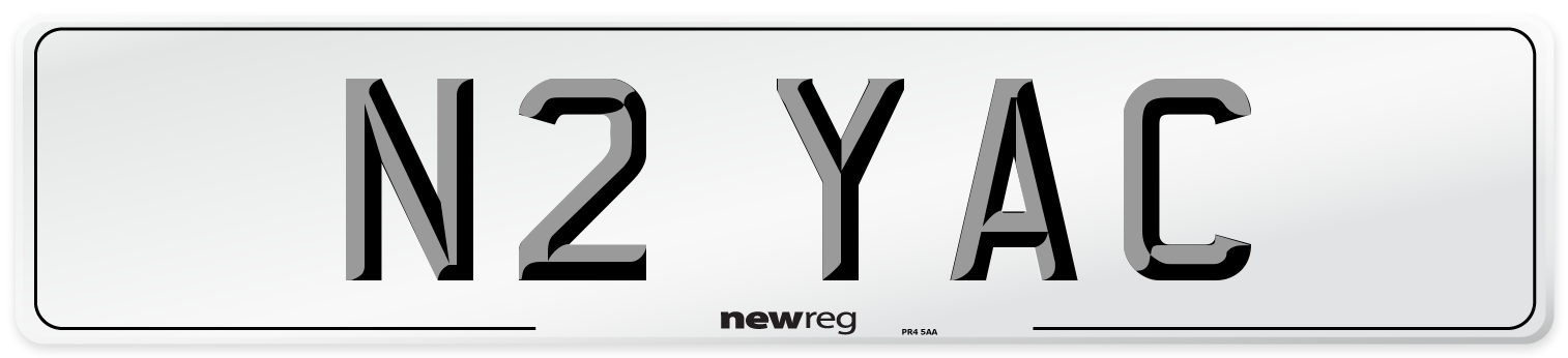 N2 YAC Number Plate from New Reg